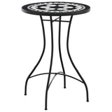 Vidaxl bistrotafel mozaïek ø50x70 cm keramiek zwart en wit