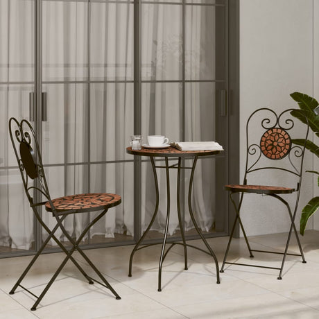 Vidaxl opklapbare stoelen (2 stuks) van terracotta keramiek
