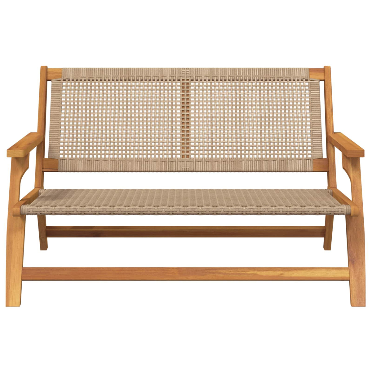 Vidaxl tuinmeubelen beige 122 x 78 x 73 cm massief acaciahout