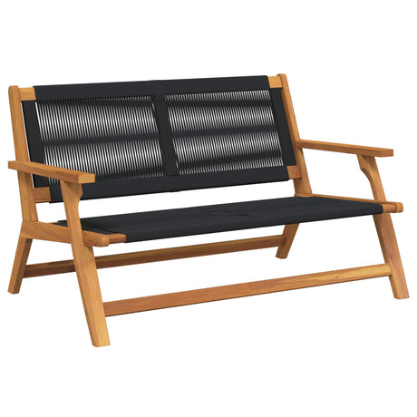 Vidaxl tuin relaxbank zwart massief acaciahout