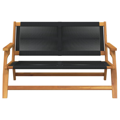 Vidaxl tuin relaxbank zwart massief acaciahout