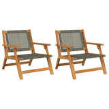 Vidaxl tuinmeubelen 2 pcs grijs 67 x 78 x 73 cm massief acaciahout