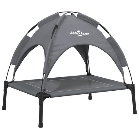 VidaXL Hundebett mit Baldachin Oxford-Stoff und Stahl Anthrazit