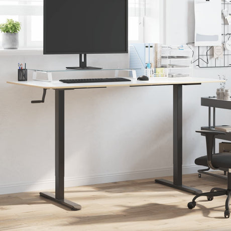 Vidaxl zit-sta bureauframe (94-135)x60x(70-114) cm staal zwart