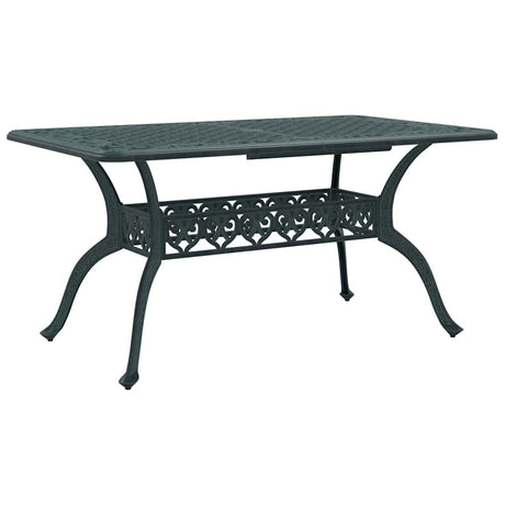 Vidaxl tuintafel 150x90x72 cm gietaluminium groen
