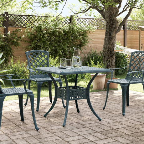 Vidaxl tuintafel 80x80x75 cm gietaluminium groen