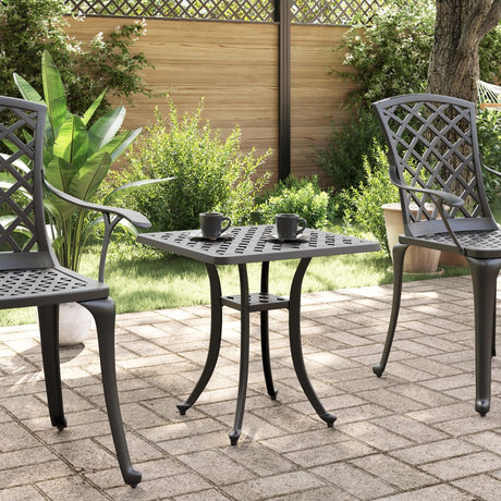 Vidaxl tuintafel 53x53x53 cm gietaluminium zwart