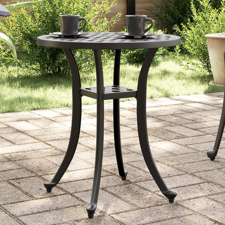 Vidaxl tuintafel ø 48x53 cm gietaluminium zwart
