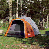 Vidaxx Kuppelzelt 3-Personen Schnellspanner Grau und Orange
