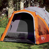 Vidaxx Kuppelzelt 3-Personen Schnellspanner Grau und Orange