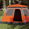 Vidaxx Kuppelzelt 6-Personen Schnellspanner Grau und Orange