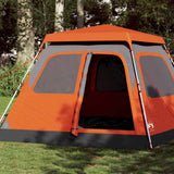 Vidaxx Kuppelzelt 6-Personen Schnellspanner Grau und Orange