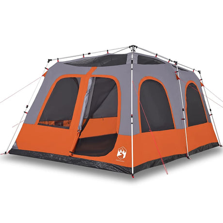 Vidaxl Kuppelzelt 8-Personen-Schnellspanner in Grau und Orange