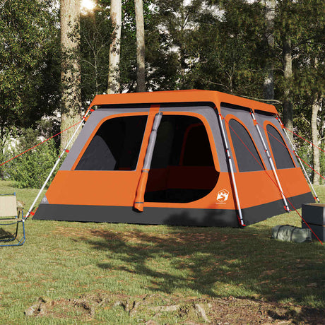 Vidaxl Kuppelzelt 8-Personen-Schnellspanner in Grau und Orange