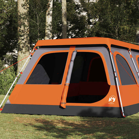 Vidaxl Kuppelzelt 8-Personen-Schnellspanner in Grau und Orange