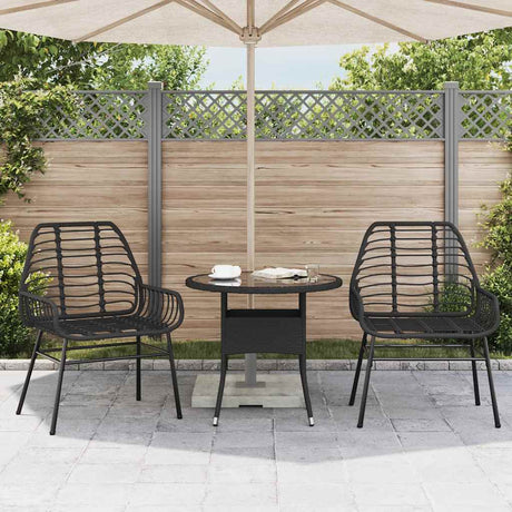 Vidaxl tuinstoelen 2 st poly rattan zwart