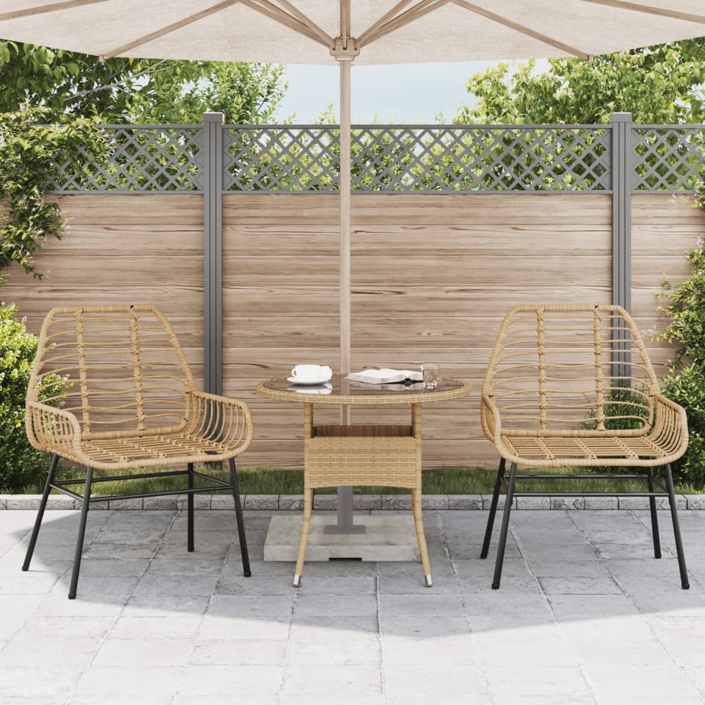 Vidaxl tuinstoel bruin poly rattan 2 st