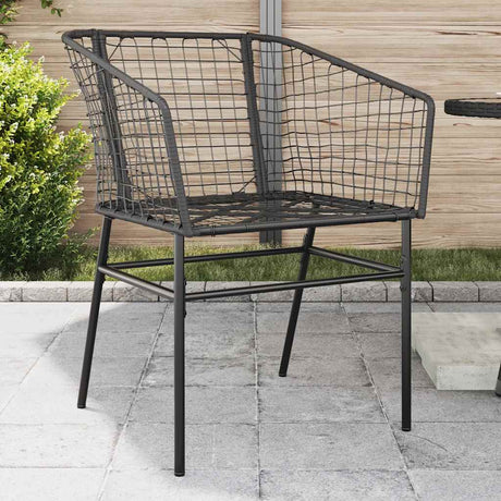 Vidaxl tuinstoelen 2 st poly rattan zwart