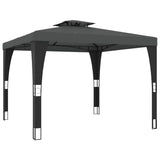 Vidaxl Pavillon mit Doppeldach 2,98x2,98 m Stahl Anthrazit