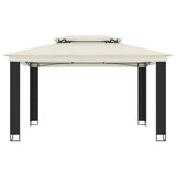 VidaXL Pavillon mit Doppeldach 3,94 x 2,96 m cremefarbener Stahl