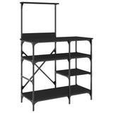 Vidaxx Bäckerregal 90x40x132 cm aus Holz und Metall schwarz