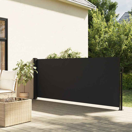 Vidaxx ausziehbarer Windschutz 100x300 cm schwarz