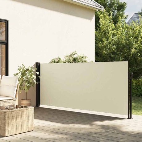 Vidaxx ausziehbarer Windschutz 100x300 cm cremefarben