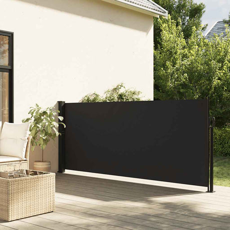 Vidaxx ausziehbarer Windschutz 140x500 cm schwarz