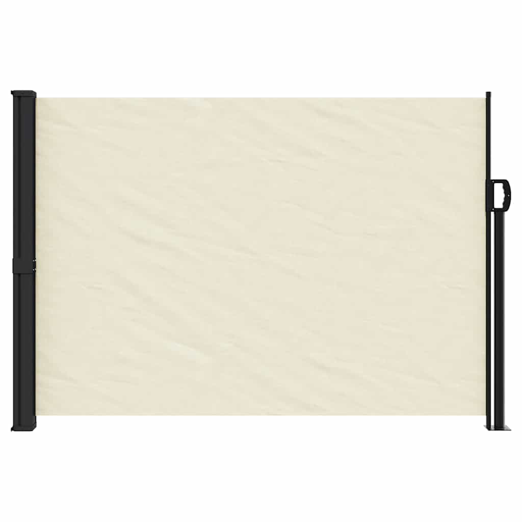 Vidaxx ausziehbarer Windschutz 140x500 cm cremefarben
