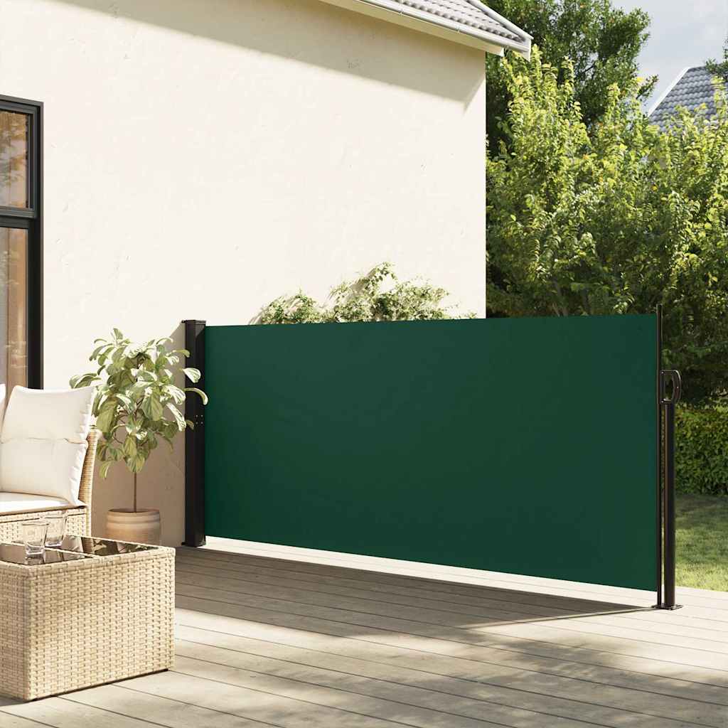 Vidaxl windscherm uittrekbaar 140x500 cm donkergroen