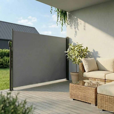 Vidaxx ausziehbarer Windschutz 200x500 cm Anthrazit