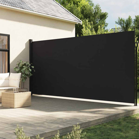 Vidaxx ausziehbarer Windschutz 220x500 cm schwarz