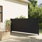 Vidaxx ausziehbarer Windschutz 140x600 cm schwarz