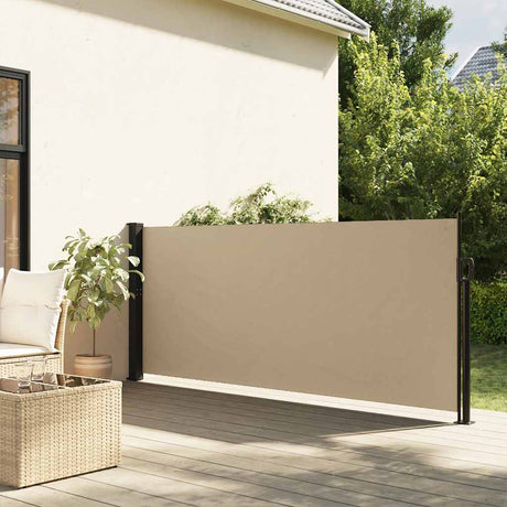Vidaxx ausziehbarer Windschutz 140x600 cm beige