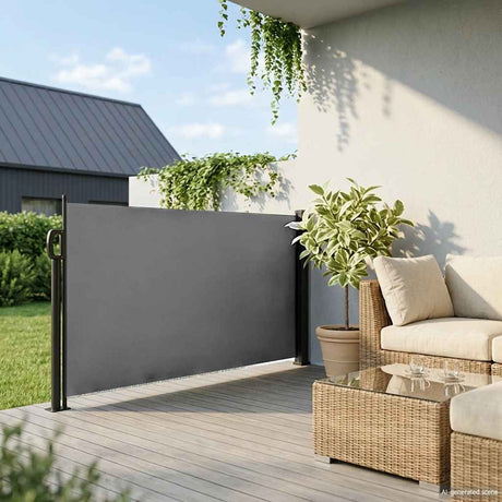 Vidaxx ausziehbare Seitenmarkise Anthrazit 140x600 cm