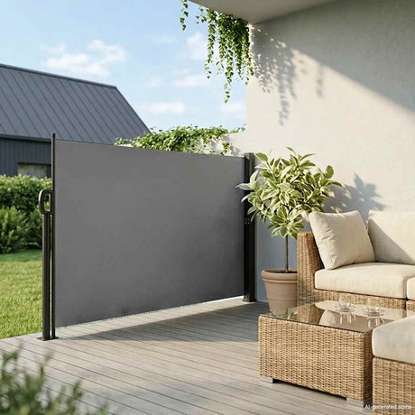 Vidaxx ausziehbarer Windschutz 160x600 cm Anthrazit