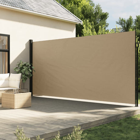 VidaXL Ausziehbarer Windschutz 220x600 cm beige