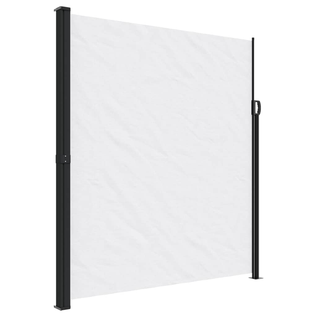 VidaXL Ausziehbarer Windschutz 220x600 cm weiß