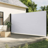 VidaXL Ausziehbarer Windschutz 220x600 cm weiß