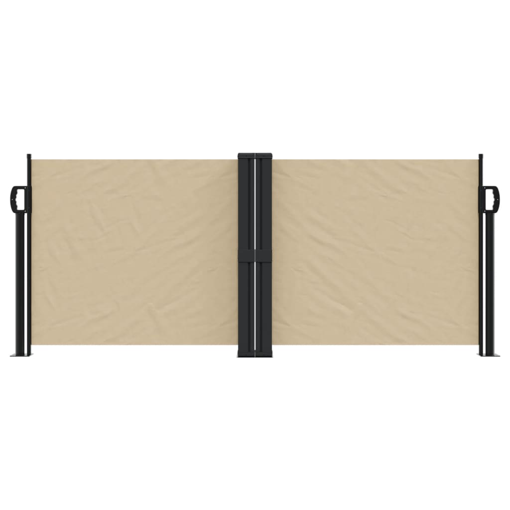 Vidaxx ausziehbarer Windschutz 100x600 cm beige