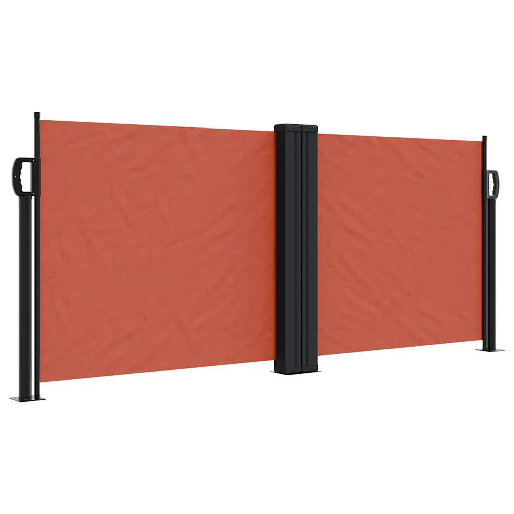Vidaxx ausziehbarer Windschutz 100x600 cm terrakottafarben
