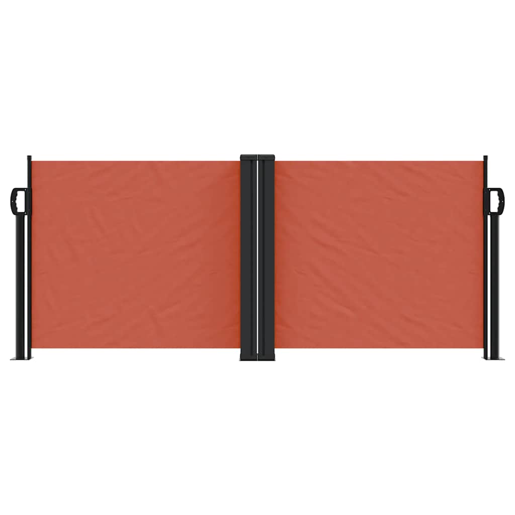 Vidaxx ausziehbarer Windschutz 100x600 cm terrakottafarben