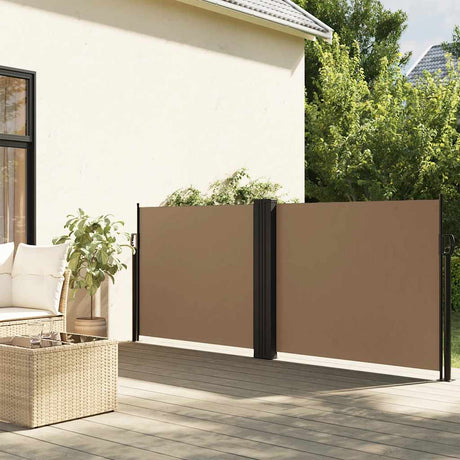 Vidaxx ausziehbarer Windschutz 100x600 cm Taupe