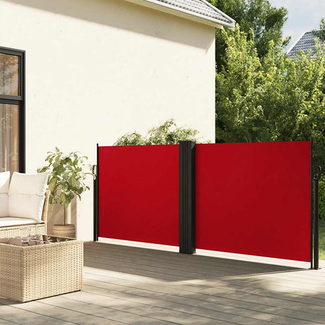 Vidaxx ausziehbarer Windschutz 120x600 cm rot