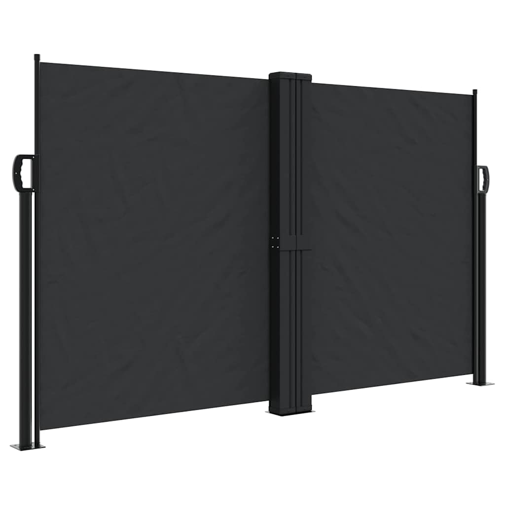 Vidaxx ausziehbarer Windschutz 140x600 cm schwarz