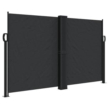 Vidaxx ausziehbarer Windschutz 140x600 cm schwarz
