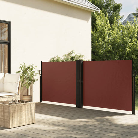 Vidaxx ausziehbarer Windschutz 140x600 cm braun