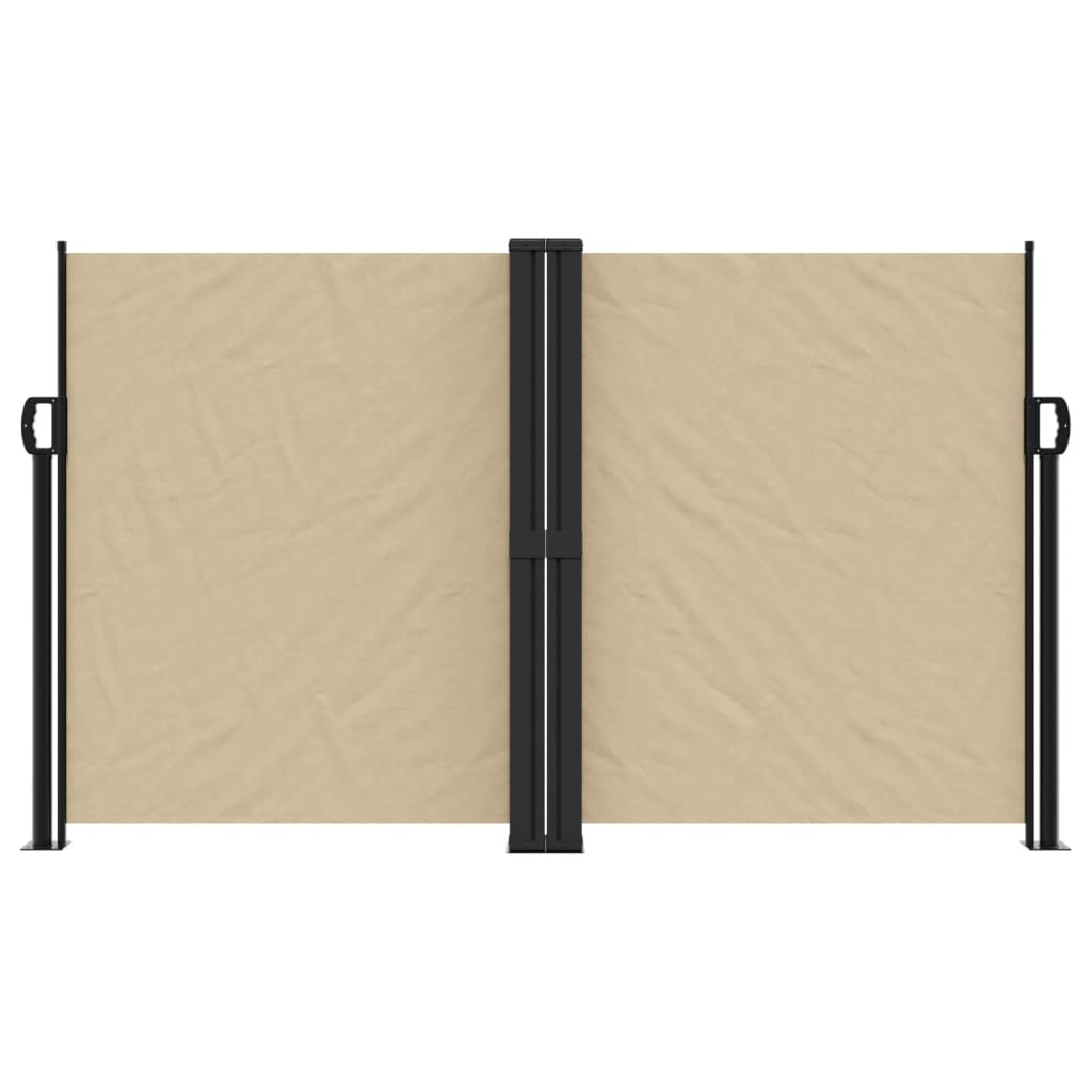 Vidaxx ausziehbarer Windschutz 140x600 cm beige