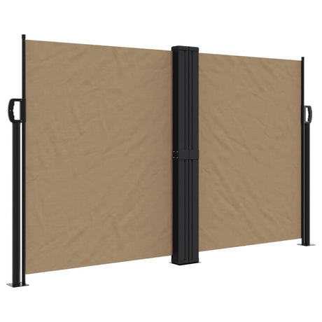 Vidaxx ausziehbarer Windschutz 140x600 cm Taupe