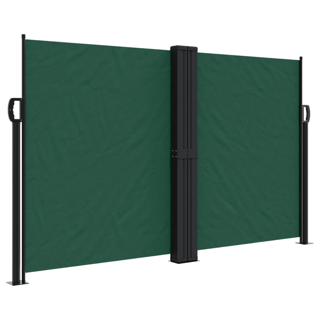 Vidaxx ausziehbarer Gartenschirm 140x600 cm dunkelgrün